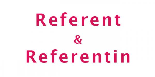 Referent - Referentin